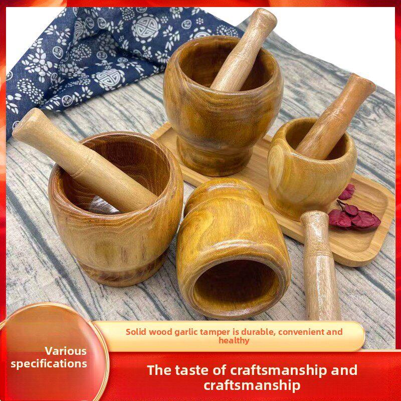 Baby Food Grinding Bowl - Evde Kullanım İçin Küçük Ahşap Havanda