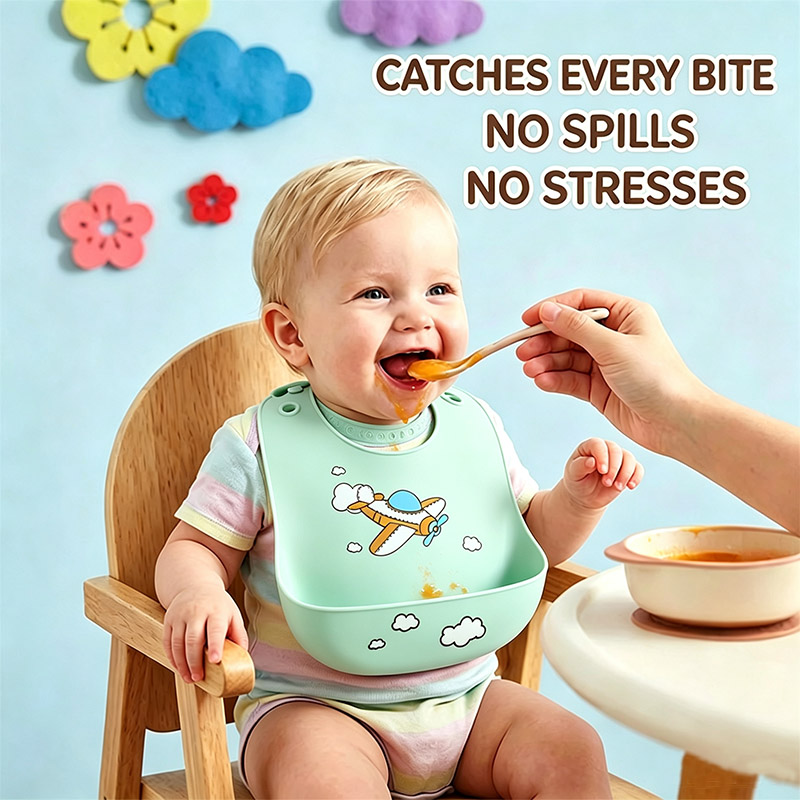 Baby Food Eat - Silikon Bebek Besleme Önlüğü Su Geçirmez