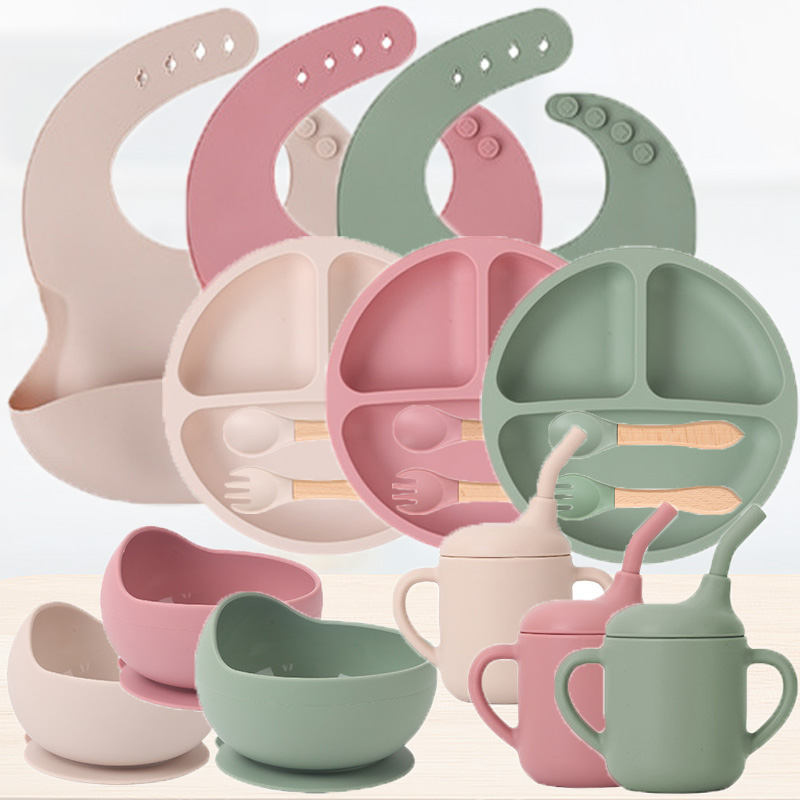 Baby Food Quantity - Çocuk silikon sofra seti bebek tamamlayıcı