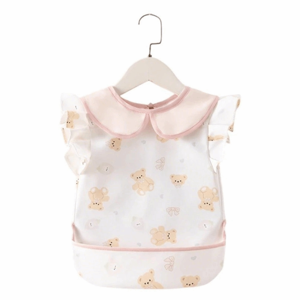 Baby Food Apron - Kısa Kollu Çocuk Önlüğü Su Geçirmez