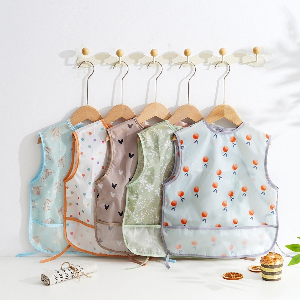 Baby Food Apron - Su geçirmez Bebek Mama Önlüğü Kolsuz
